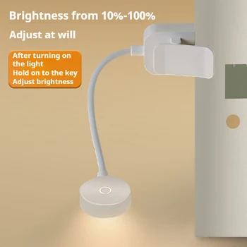 Mini Book Light LED Desk  Lamp Eye Protection 3 Colors Battery  Powered USB  Night Light Portable Bedside  Student Reading Light 2