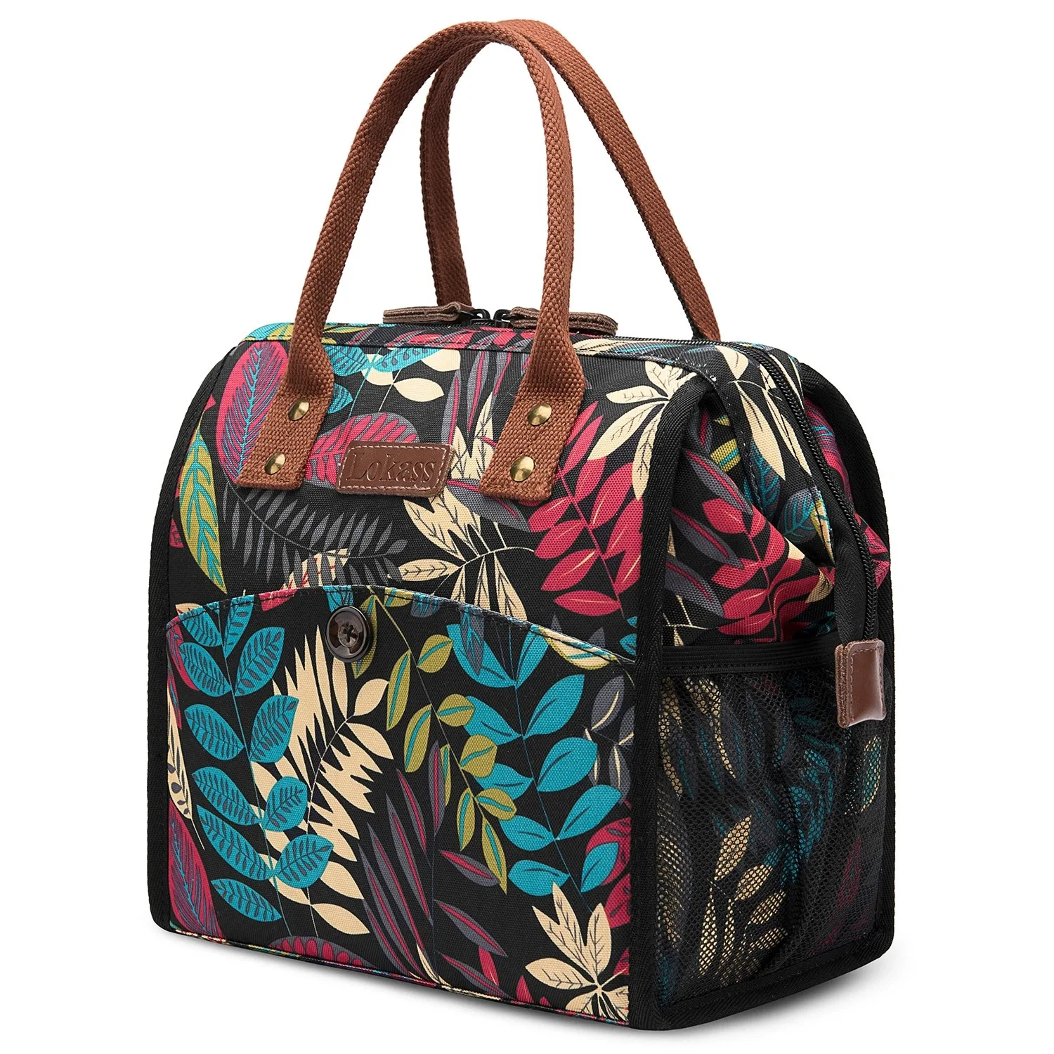 Lokass Insulated Lunch Bag  Floral Lunch Bag Carry On Insulated