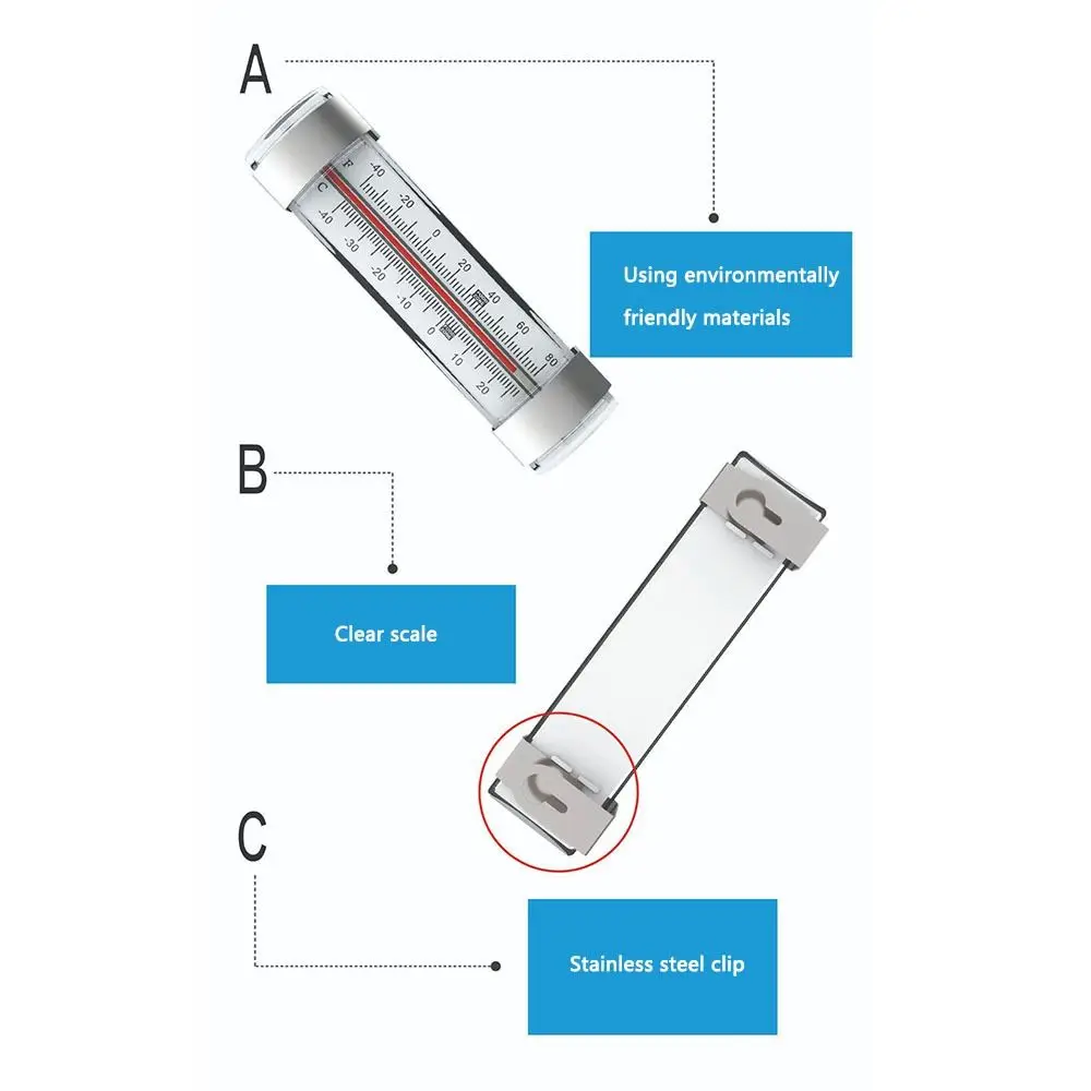Hanging Hook Fridge Freezer Tester Detector Temperature Meter Temperature Gauge Fridge Thermometer Refrigerator Thermograph