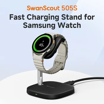 SwanScout 505S Supporto di ricarica rapida per Samsung Galaxry Watch FE Ultra 7 6 Classic 5 Pro 4 3 Active 2 per Google Pixel Watch 1 1