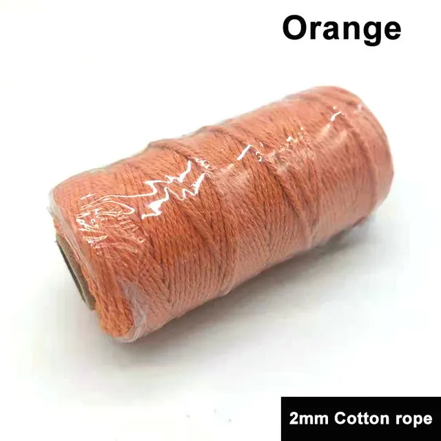 100M/Roll 100% Cotton Rope colorful twine Macrame cord string thread DIY Home Textile Wedding Decorative supply 