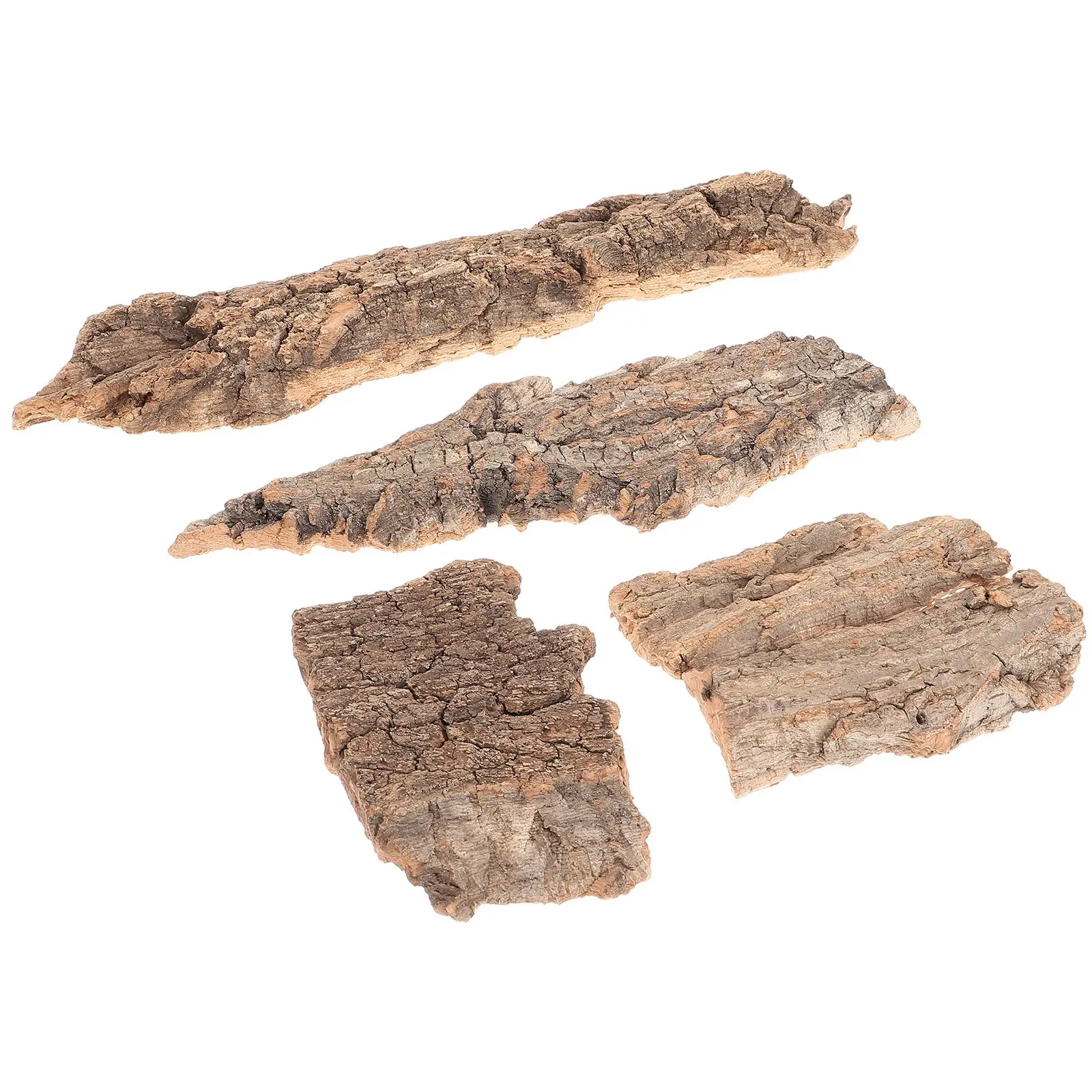 Title 5, 4Pcs Natural Cork Bark Flat Reptile Terrarium B...