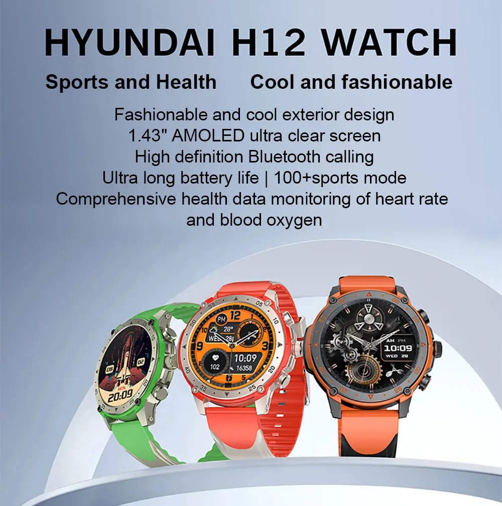 HYUNDAI H12 Watch Smart Watch, Gearbest