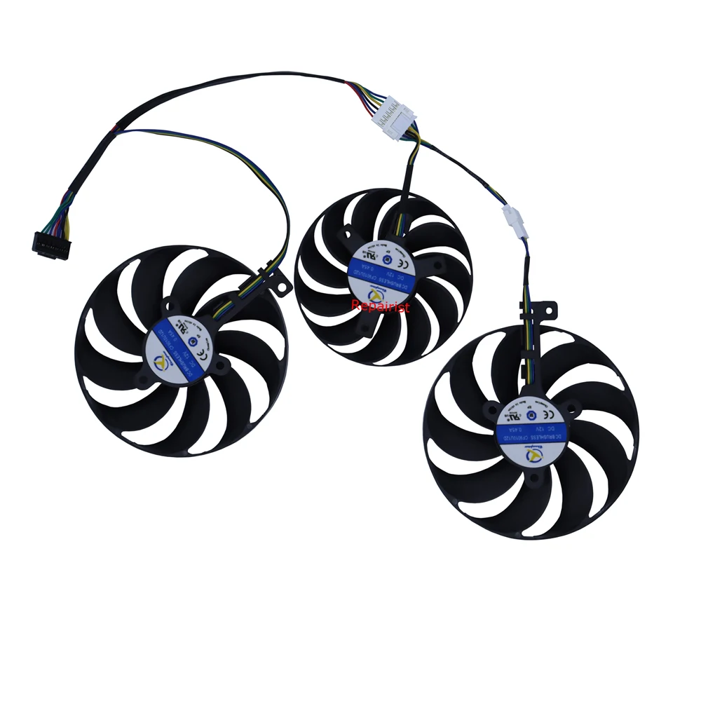 VGA 쿨러, CF9010U12D, 비디오 카드 선풍기, ASUS TUF3 RX 5600 XT OC 6G EVO 게이밍, TUF3 RX5700XT RX 5700XT OC 8G EVO 게이밍용, 세트당 3 개