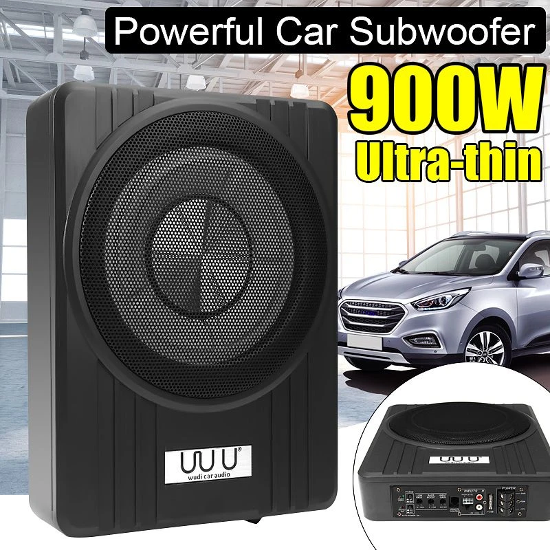 Atlantische Oceaan Mijnwerker schors 900W 10 Inch Auto Versterker Subwoofer Auto Audio Slanke Onder Seat Actieve  Subwoofer Bass Versterker Luidspreker Auto Subwoofers Woofer| | - AliExpress