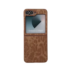 Leopard Print Glitter Scarf Wristband Phone Case with Hand Strap and Anti-Lost Protection for Z Flip 4 (Only Case)