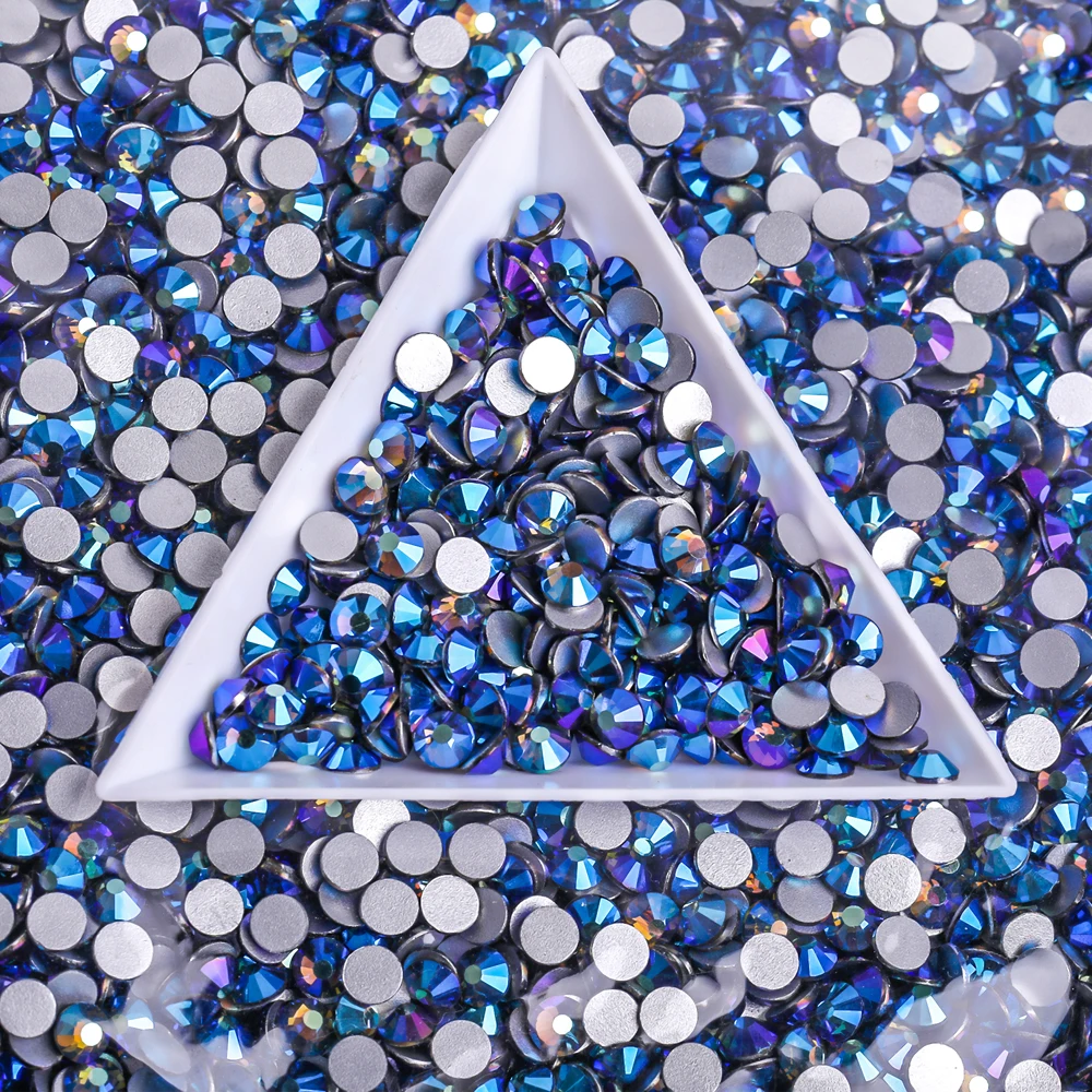 Weiße Kristall ab Steine Strass Flatback Glas Diamant Design Glitter Strass steine für Maniküre Nail Art Dekoration – Detail 3