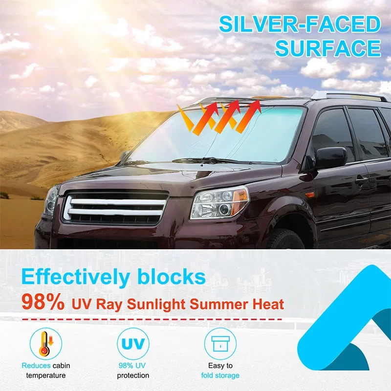 

Car Front Windshield Sun Shade Foldable Sunshade Visor Fit for Honda Pilot 2003-2008 Auto Interior Accessories