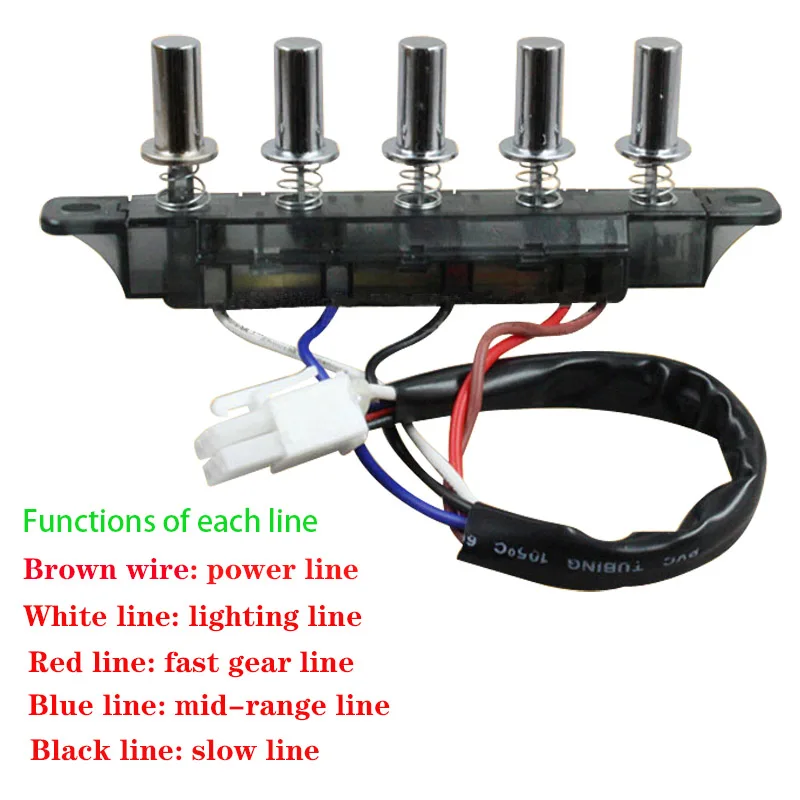 Range hood 5 button switch button universal accessories switch control board panel controller range hood switch