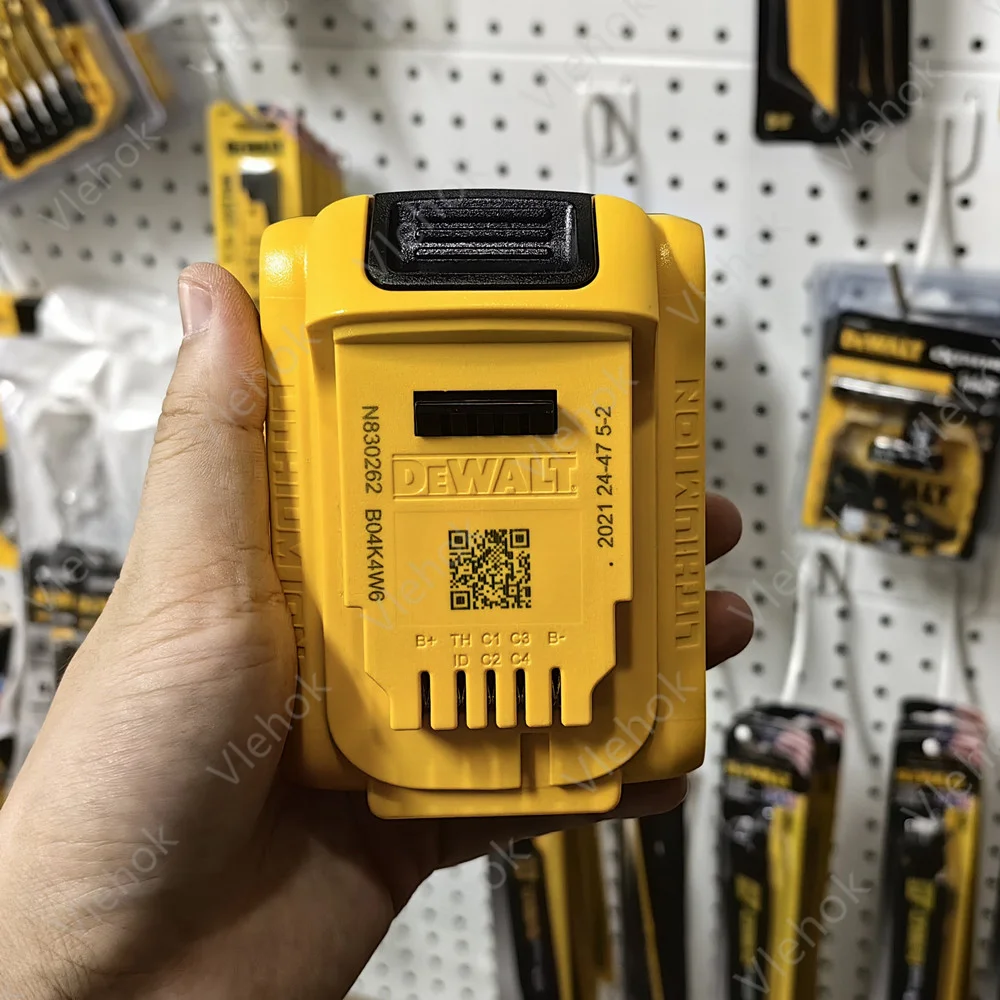 2x Batterie 18V 5.0Ah Pour Dewalt - Remplacement DCB184, DCB180 - Avec Indicateur LED - TOPBATT