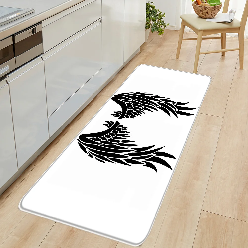 

Wing Bedrooom Carpet Rug for Bedroom Balcony Kitchen Mat Room Rugs Entrance Door Doormat Home Bath Mats Washable Non-slip Floor