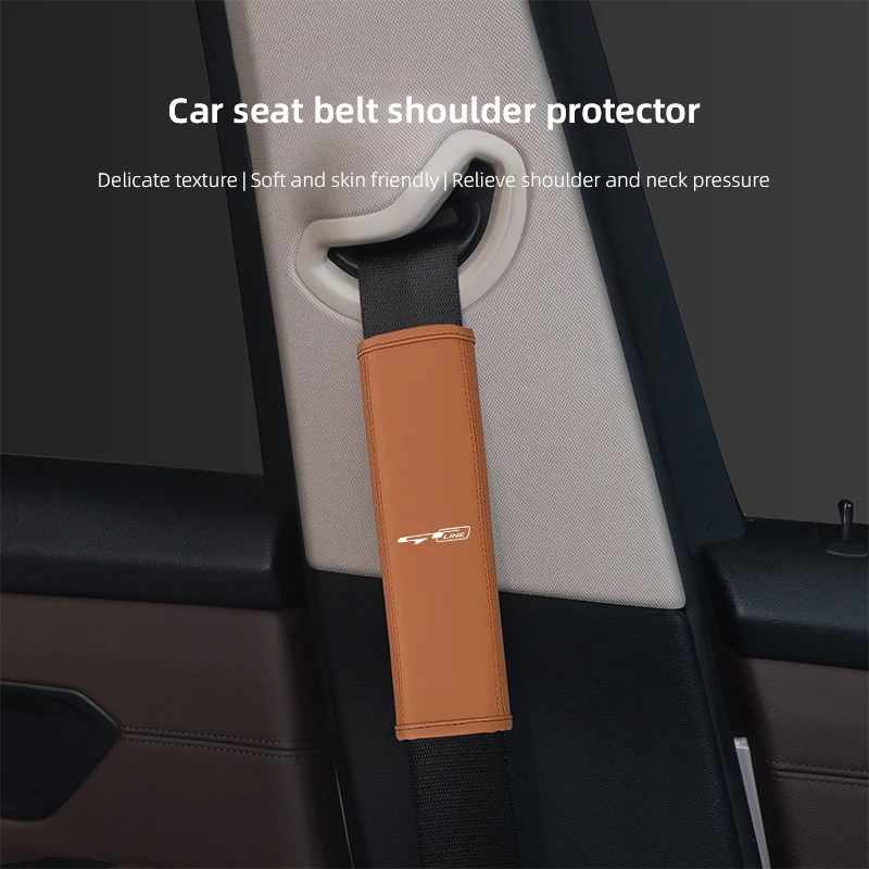 자동차 좌석 벨트 커버 어깨 보호대 패드 가죽 자동 액세서리 Kia Sportage Ceed Picanto Rio ProCeed Forte 5 3 4 K7 K5