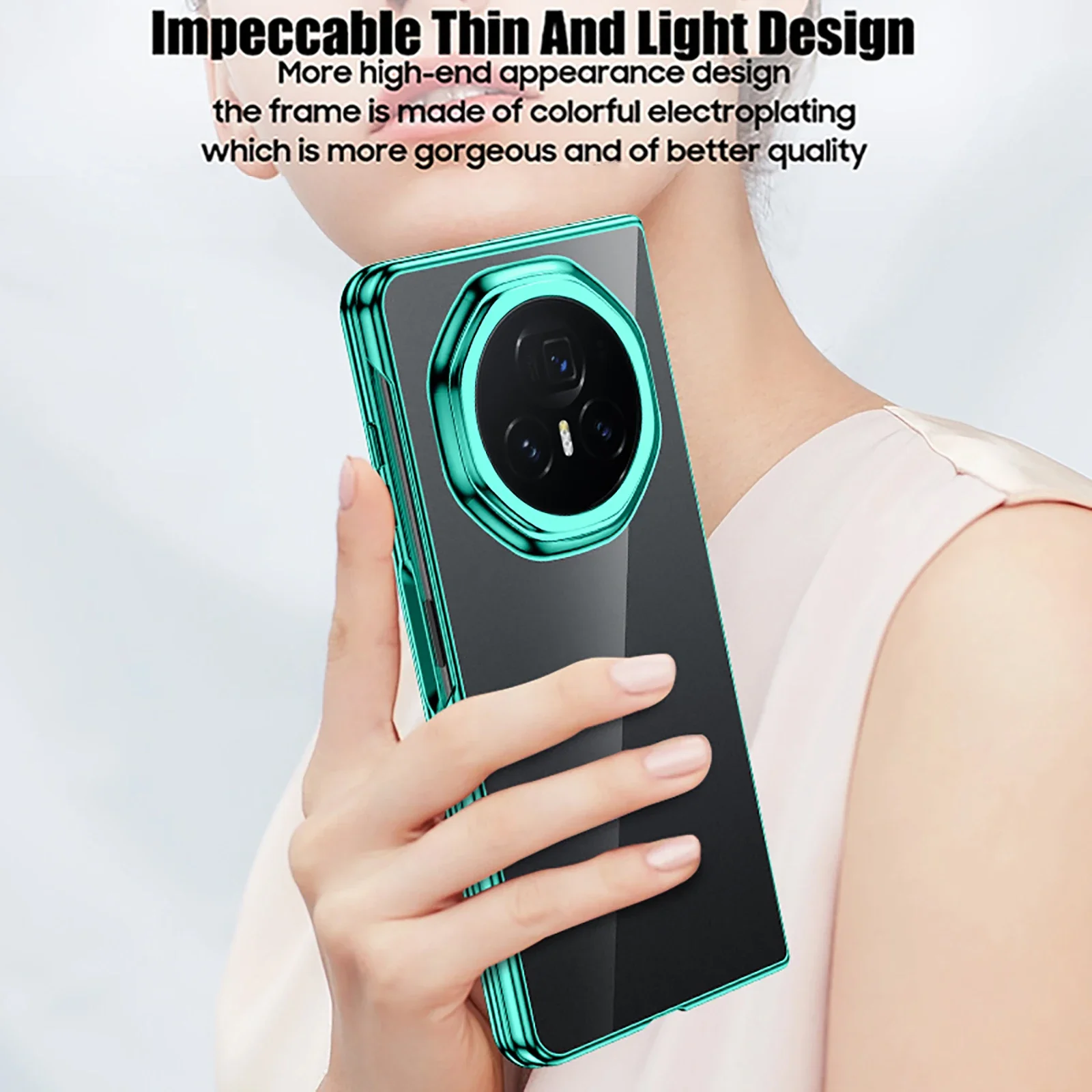 Luxury Electroplated PC Transparent Phone Case - Shockproof Protective Cover