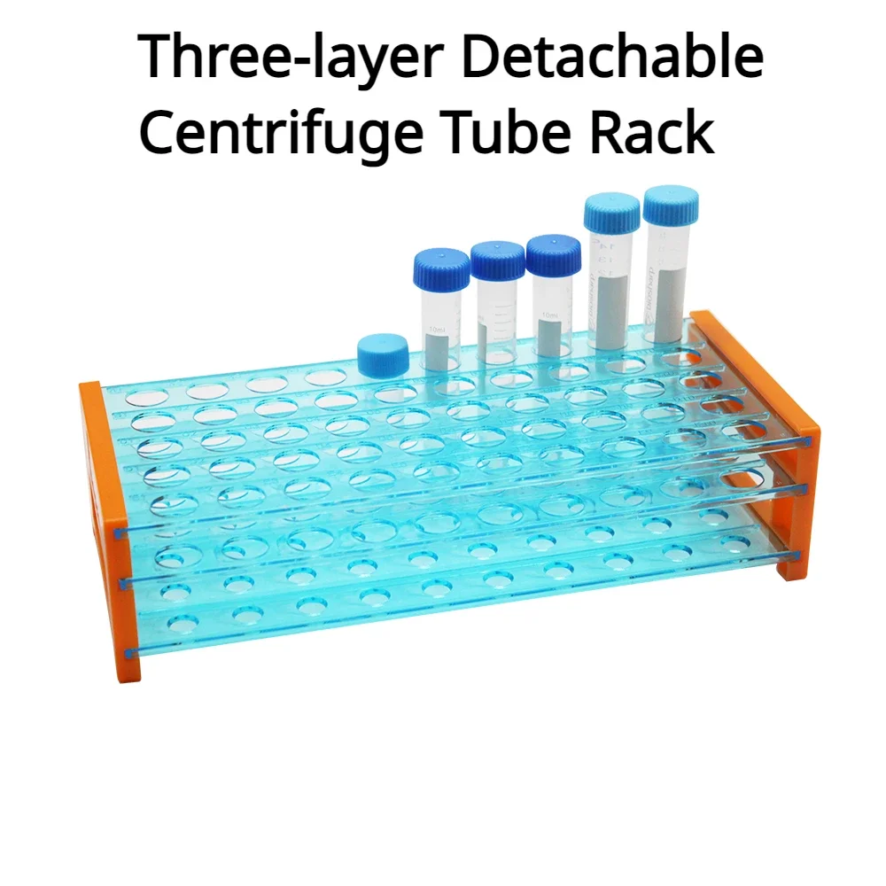 Biosharp Three-layer Detachable Centrifuge Tube Rack 18mm 50 Holes Microbiology Lab Equipment Blood Collection Tube Holder
