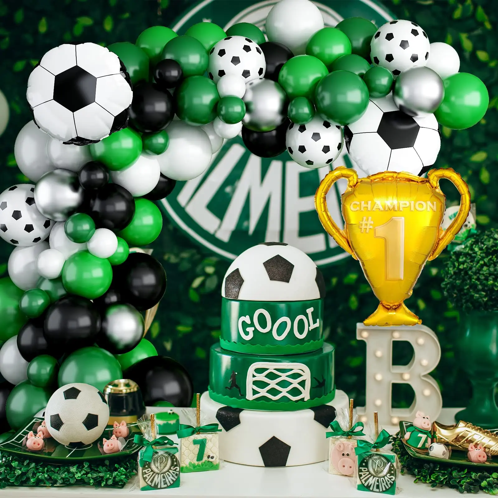 Football Soccer Black White Balloons Sport Party Decorations Kids Birthday  Gift