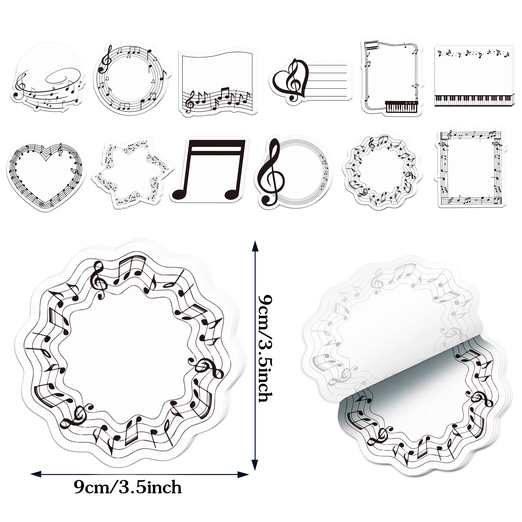 Deluxe Music-Themed Sticky Note Set - 240 Pages