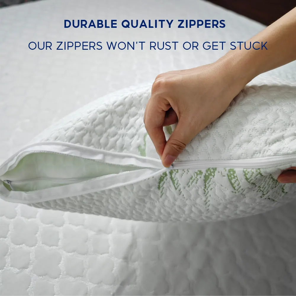 1pc  Waterproof Pillow Protector Covers Bamboo Pillow Cover  Allergy Dust & Mite Proof Zippered Pillowcase 3