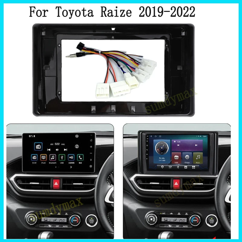 

10,1 дюймовая автомобильная аудиосистема, стерео рамка для Toyota RAIZE 2020-2022, Android, радио, приборная панель, лицевая панель, магнитная проволока