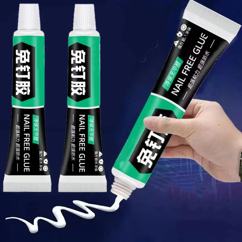 6/12/20/60ml All-purpose Glue Quick Drying Glue Strong Adhesive Sealant Fix Glue Nail Free Glue for Plastic Glass Metal Ceramic