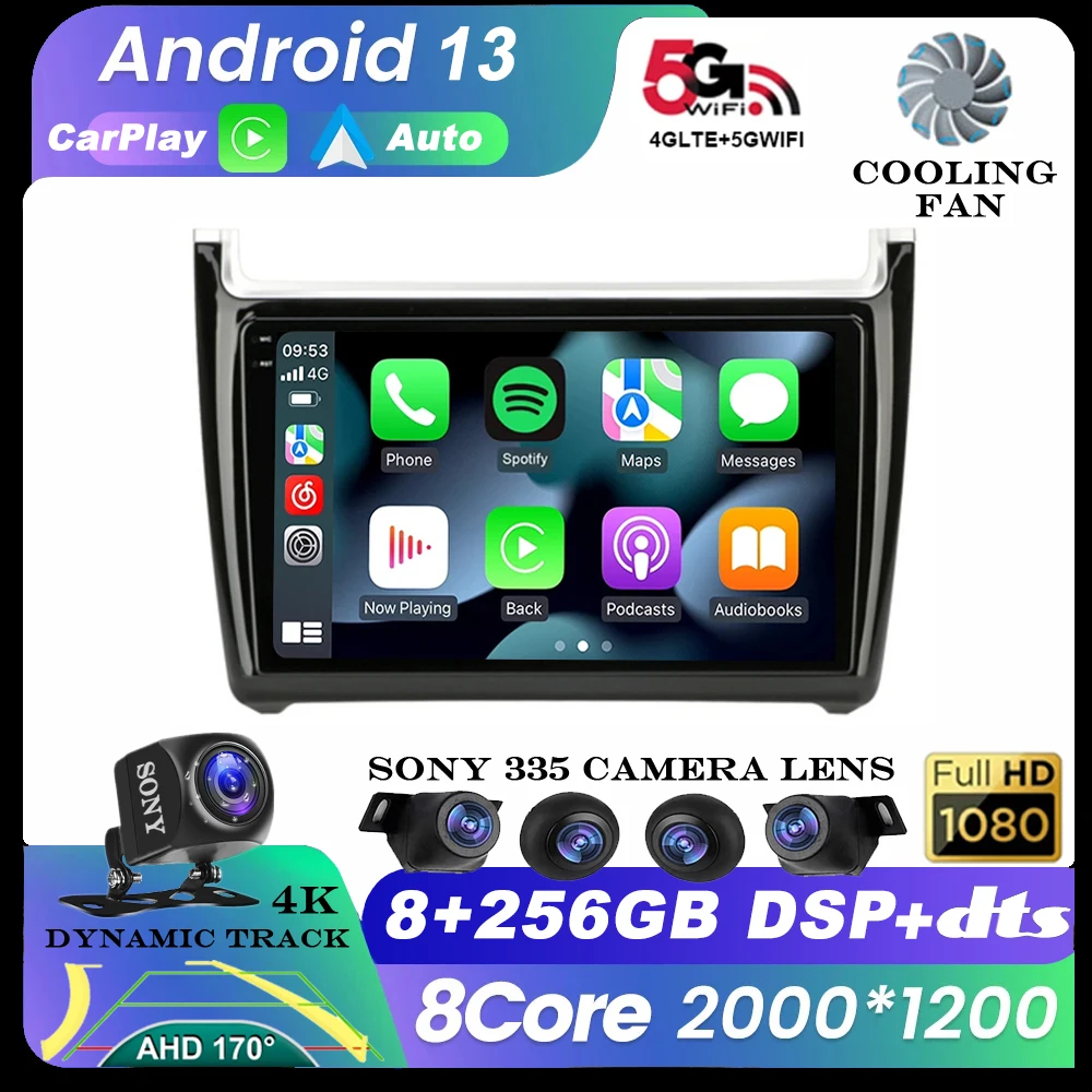 

Android 13 Car Radio For Volkswagen VW polo 5 sedan 2008 - 2020 Multimedia Player Carplay Stereo GPS DVD Head Unit 4G Wifi QLED