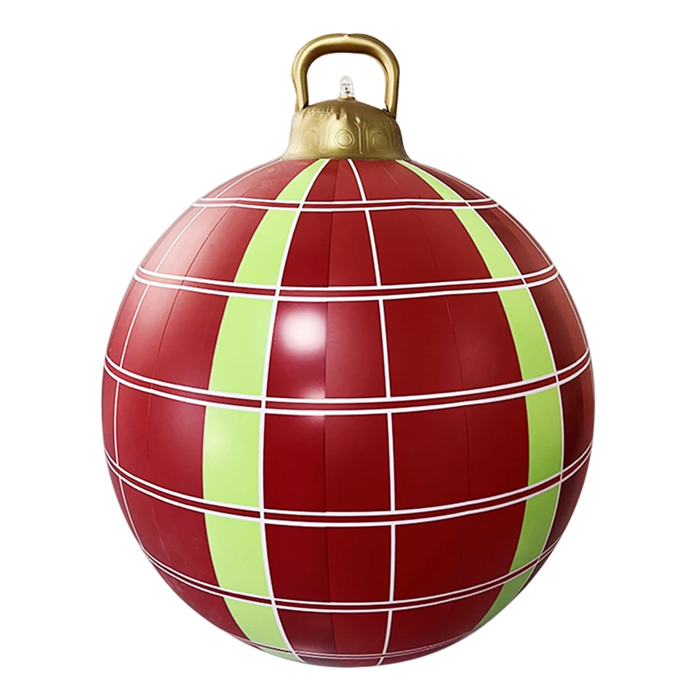 60CM Christmas Inflatable Ball PVC Inflated  Ball Water-Proof Versatile Porch Courtyard Ornaments