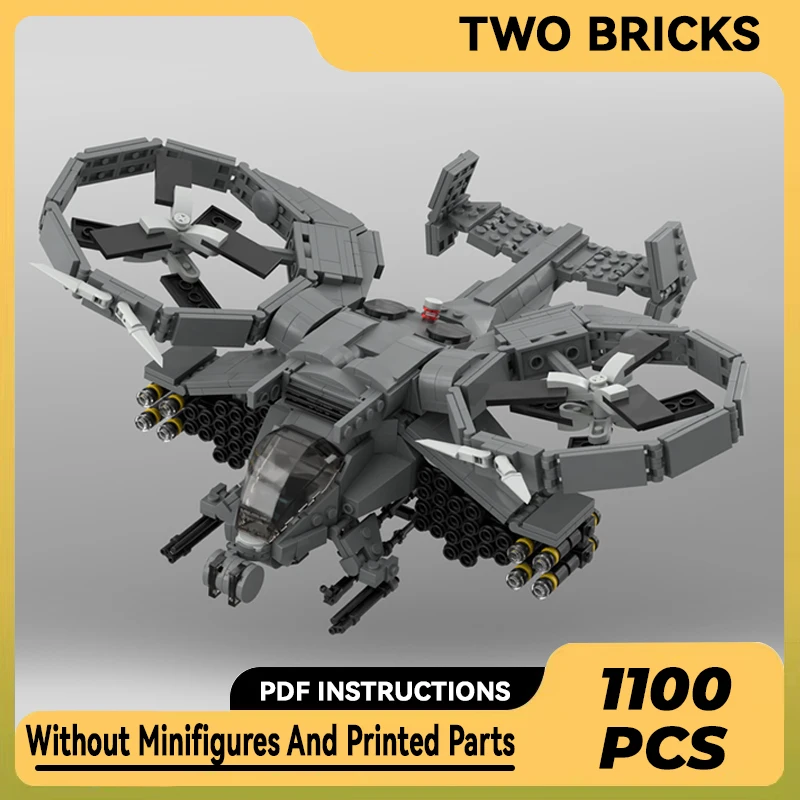 

Moc Building Blocks Military Model Suspended Scorpion Fighter Technical Bricks DIY Assembly Famous Toys For Childr Holiday Gifts