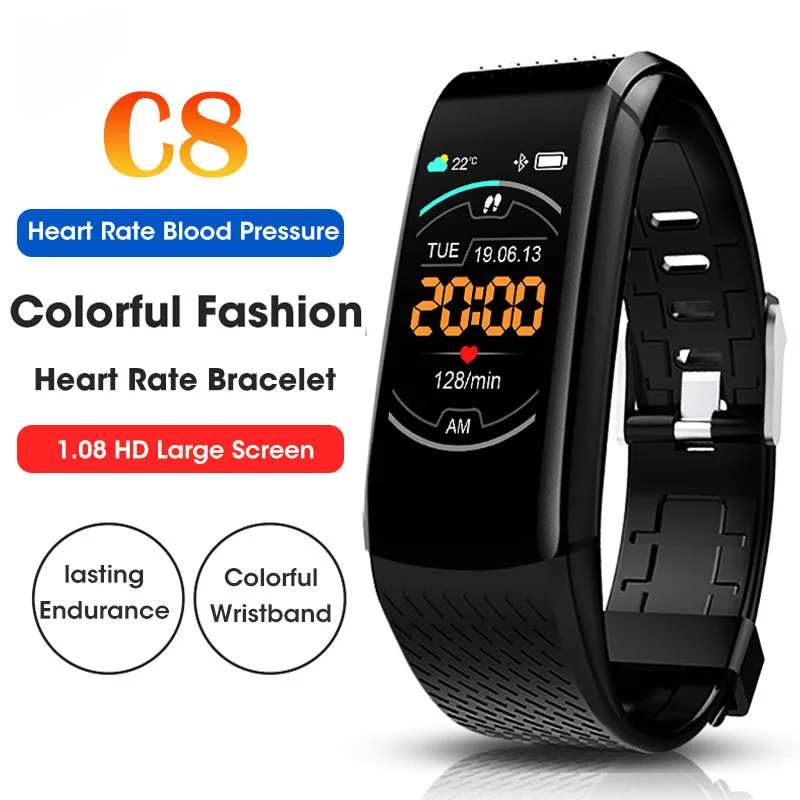 

Smart Fitness Tracker Bracelet Sport Watch for Men Women Blood Pressure Heart Rate Monitor Waterproof Smart Band for Android iOS