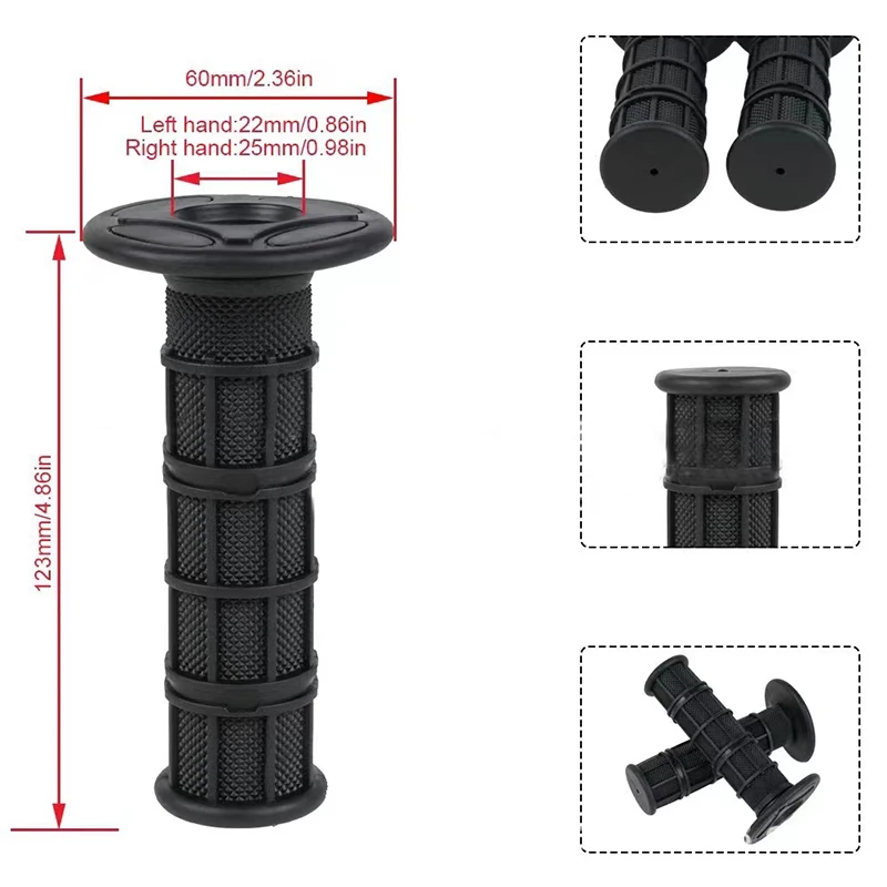 

22mm Motorcycles Grip Dirt Bike Grips 7/8" Rubber Biker Scooter Handle Grip Handlebar for HONDA YAMAHA Universal Motorcycle KTM