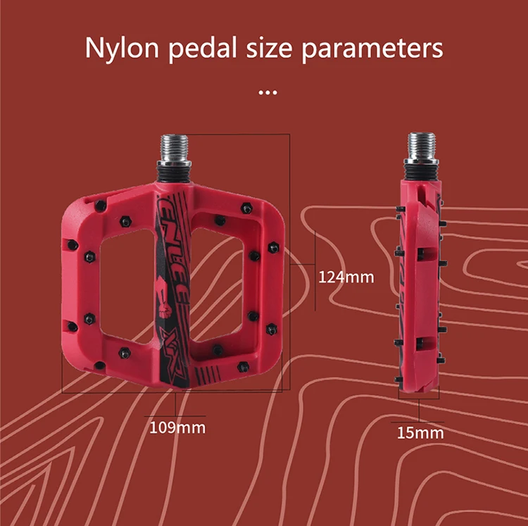 Description Picture 4 of itemENLEE Ultralight Seal Bearings Bike Pedals Cycling Nylon Road bmx Mtb Flat Platform Bicycle Parts Accessories T991