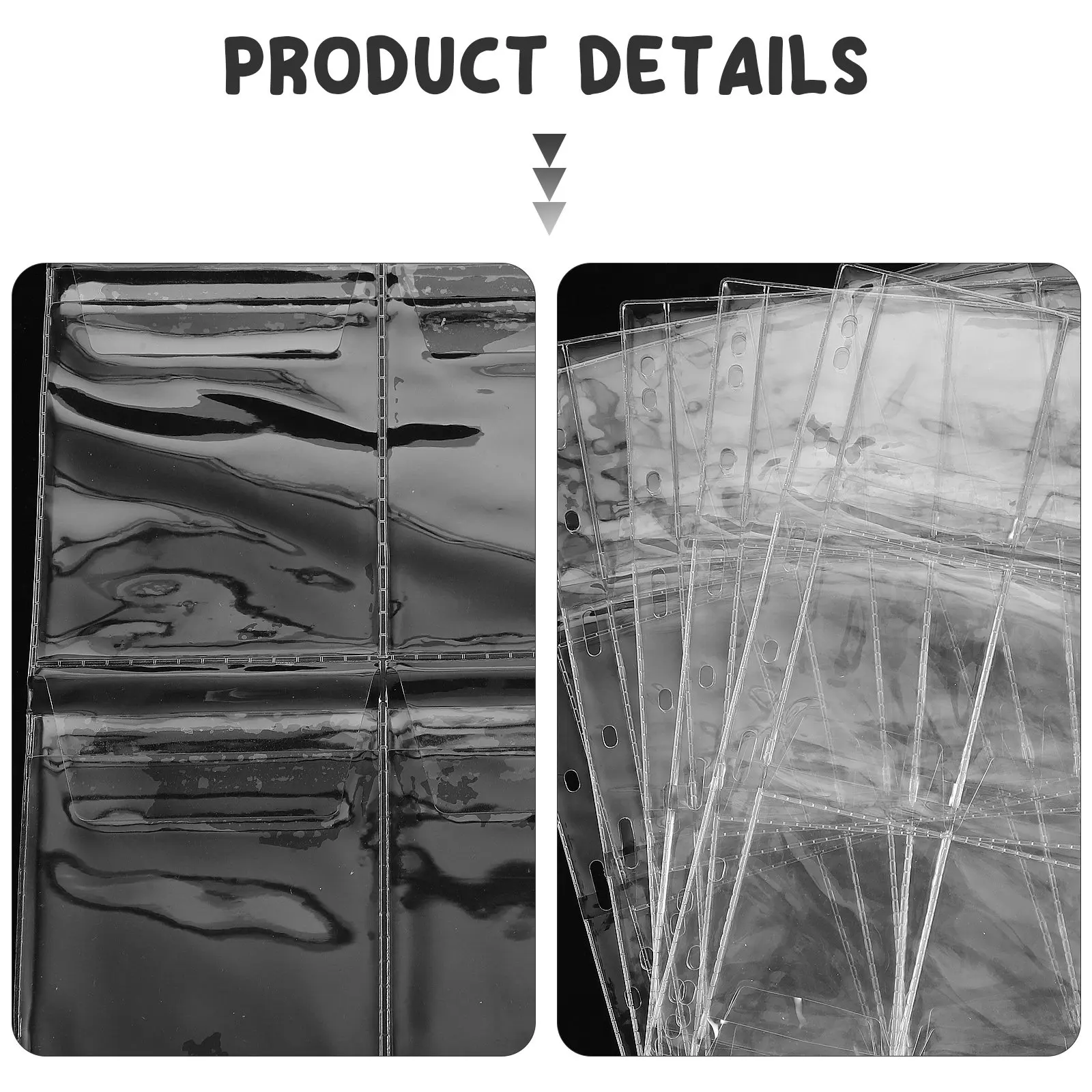 5Pcs 코인 컬렉션 바인더 시트 투명 PC 소재 코인 보호 바인더 페이지 수집가를 위한 컬렉션 앨범 도서