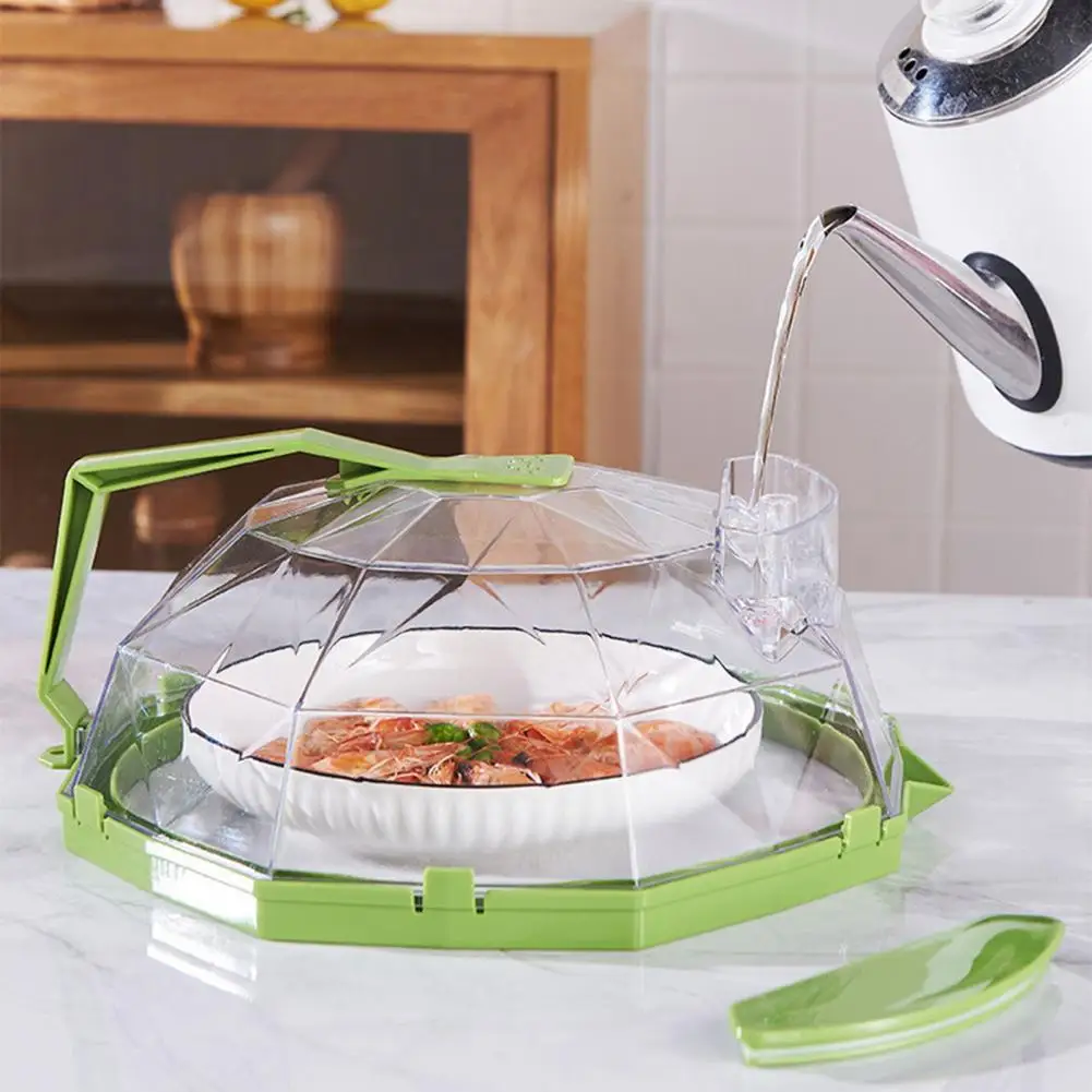 Microwave Lid with Handle Microwave Splatter Cover Heat Resistant Food Cover with Handle Water Storage for Splatter