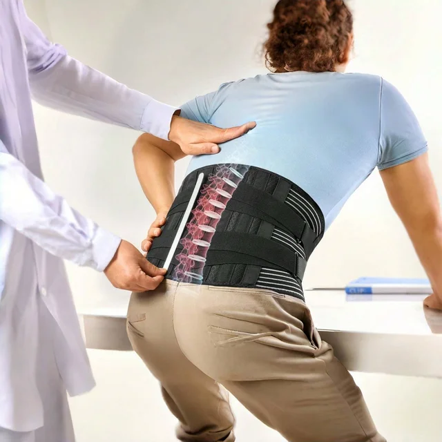 Back Support Waist Trainer Lumbar Support for Protruding Intervertebral Discs Suitable Weightlifting in Outdoor Home and Work