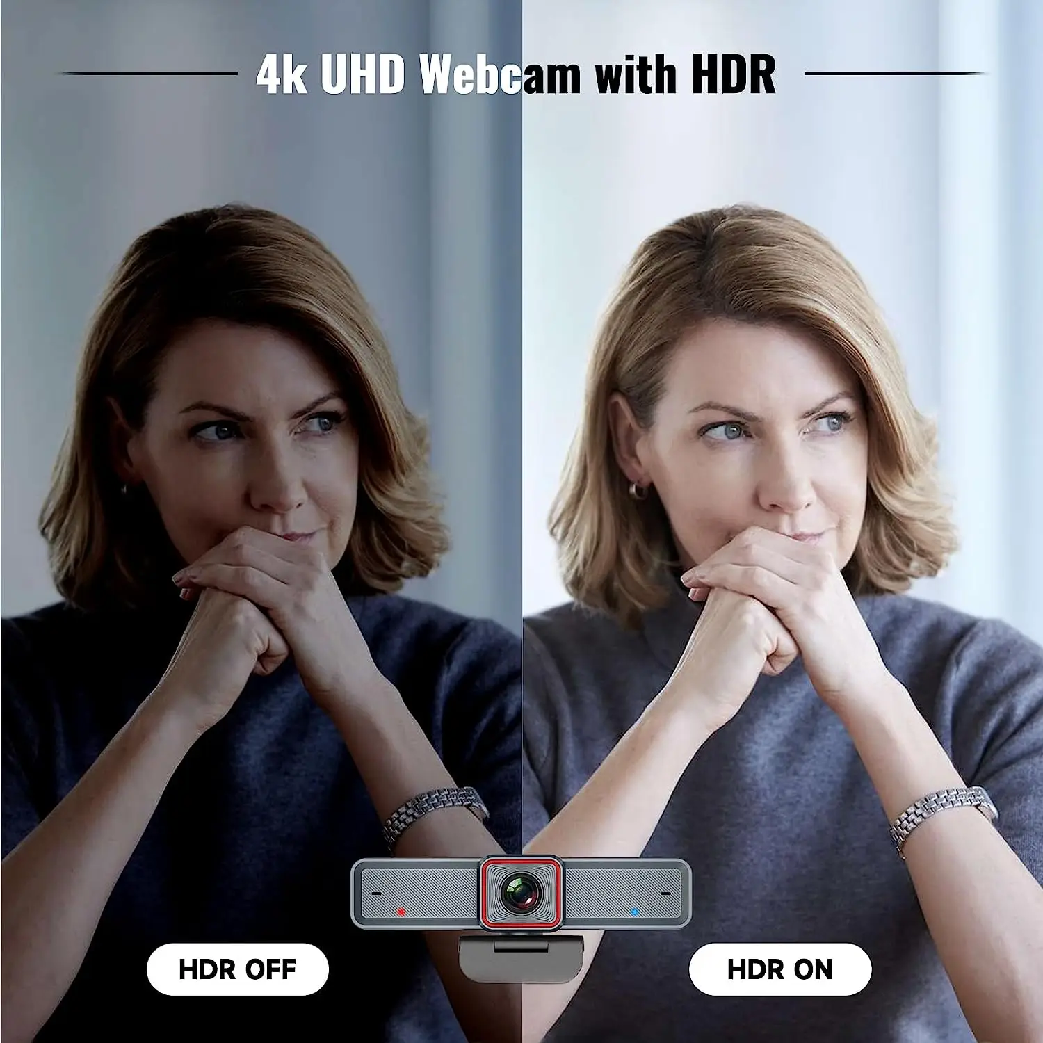 Spedal FF932 4K HDR AI-Tracking USB 3.0 webcam wide angle for laptops meetings conferences live streaming