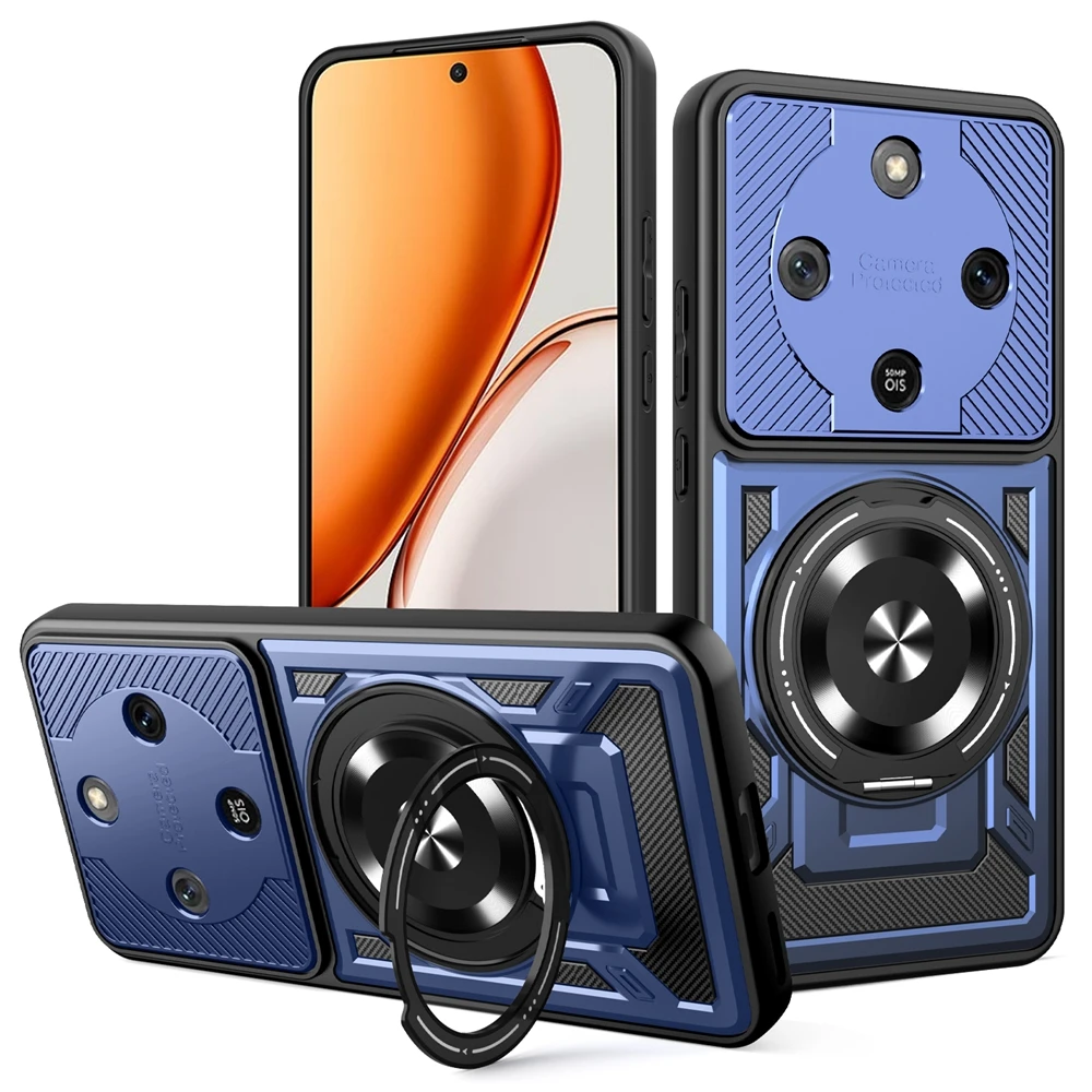 Magnetic Ring Armor Shockproof Phone Case For Honor X9D 5G Case for Honor X70 5G For Magsafe Wireless Charge Cover - Image 3