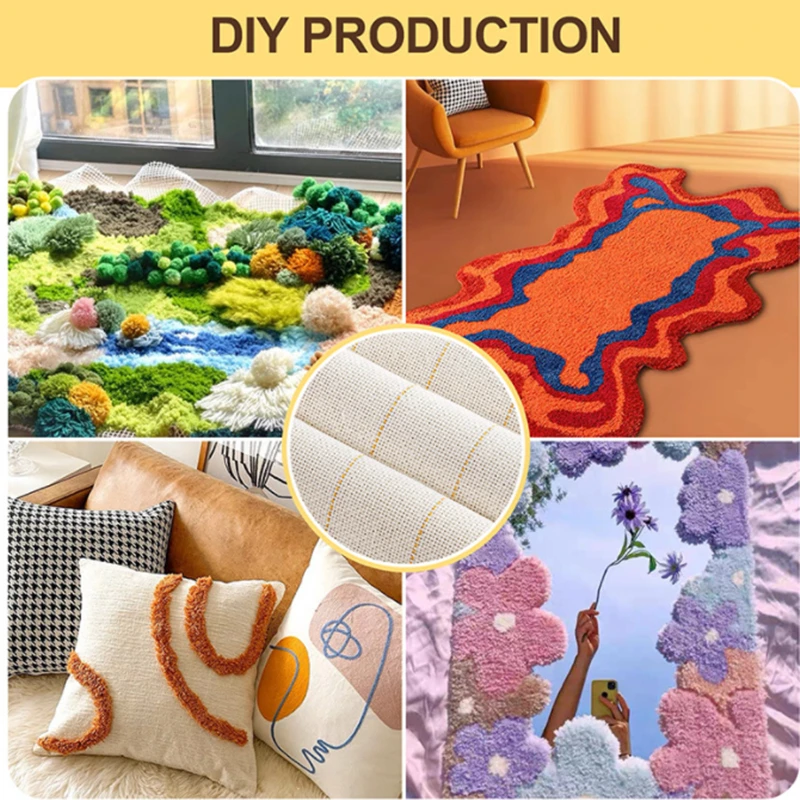 1*4M/1.5*1.5M Primary Tufting Cloth Backing Fabric For Carpet Weaving Knitting Material Rug Tufting Embroidery Fabric - 3