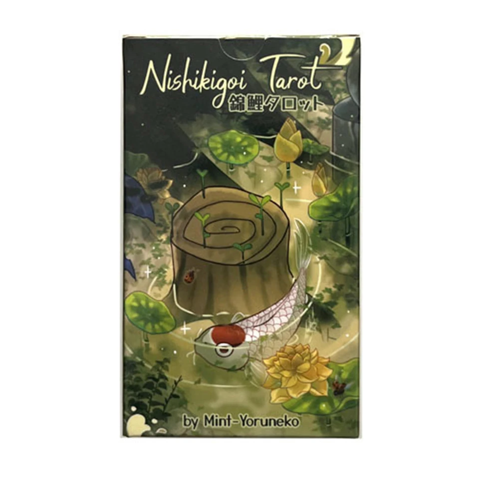 12×7CM The Nishikigoi Divination Tarot, a 78-card tarot deck featuring various types of Japanese Koi Fish that are sure 6