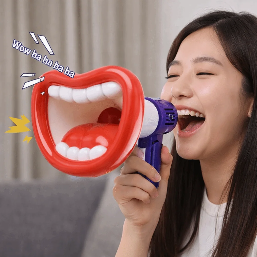 참신한 경량 음성 변조기 휴대용 미끄럼 방지 시끄러운 스피커 선명한 사운드 휴대용 메가폰 다기능
