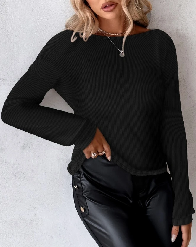 

Women's T Shirt Hollow Heart Autumn Tee Woman Clothes Sexy Slim Female Skinny Long Sleeve Floral Pattern Back Ribbed Crop Tops