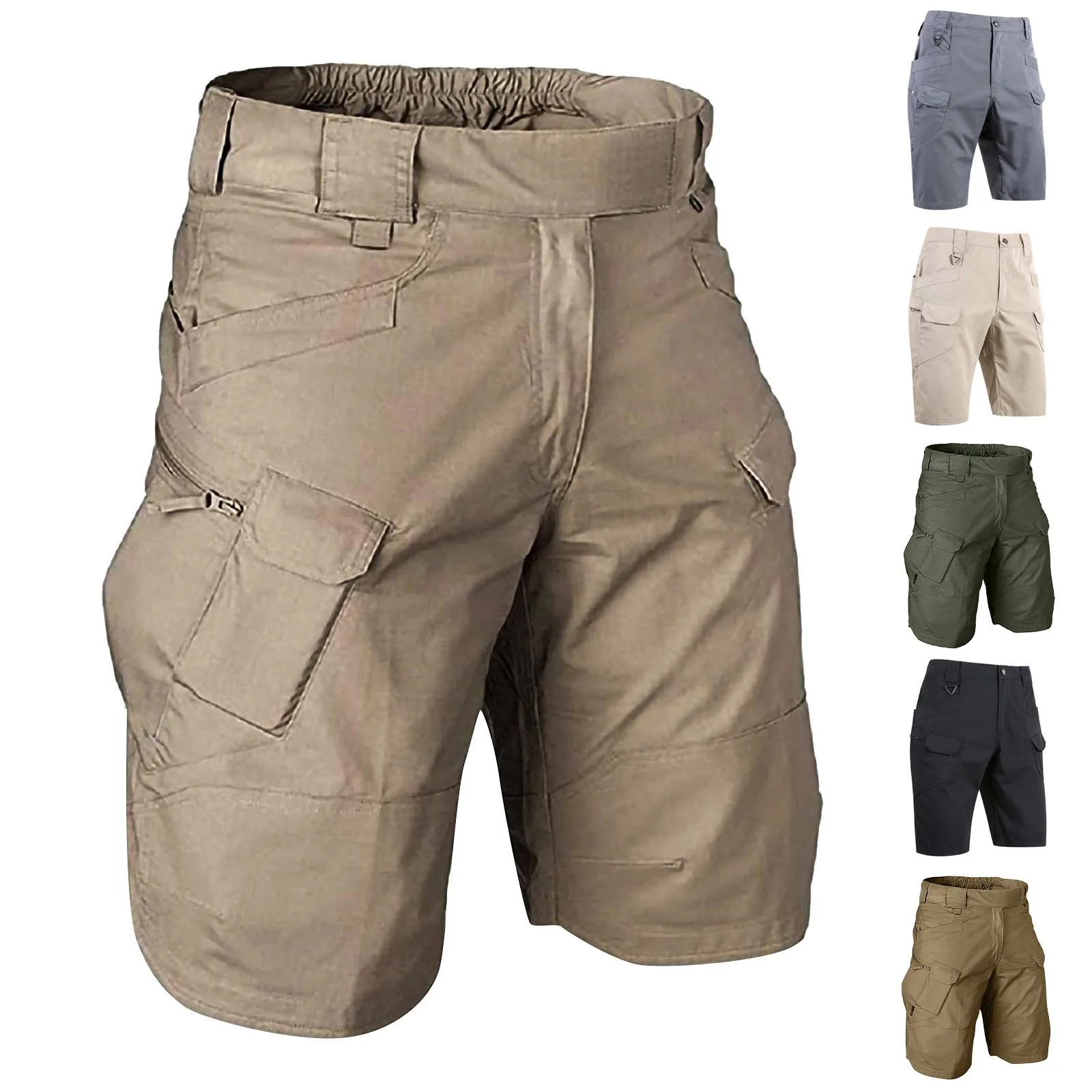 Description Picture 2 of itemMen'S Solid Color Sports Shorts Cargo Pants Pocket Decoration Work Clothes Casual Loose Shorts Casual Jogging Shorts Pantalones