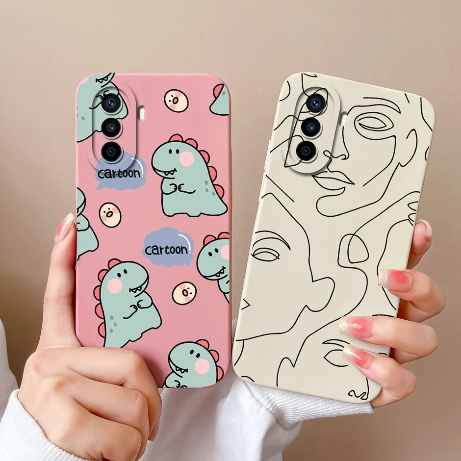 Dinosaur Cartoon Liquid Silicone Ultrathin Phone Case - New Design Back Cover