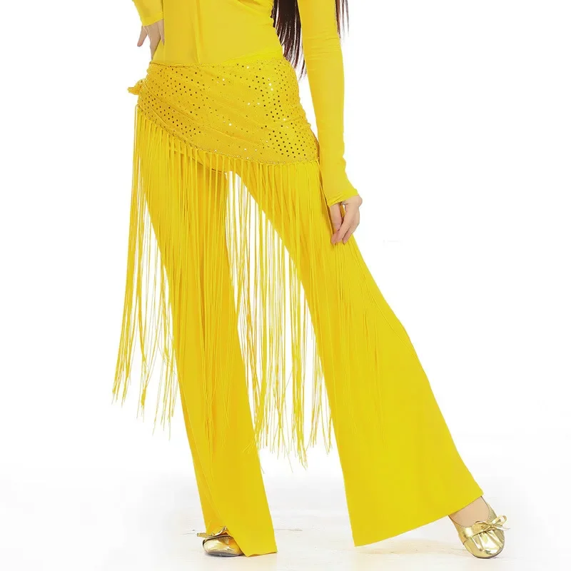 

Женский костюм для танца живота, танцевальный шарф с длинными кисточками и цепочкой в индийском стиле, этнические пояса, Египетский танцевальный шарф