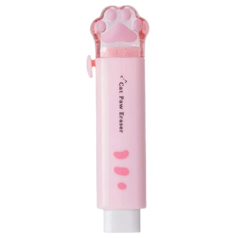 Creative Cat Paw Push Pull Eraser For Student Cute Stationery School Supplies Gift Eraser
