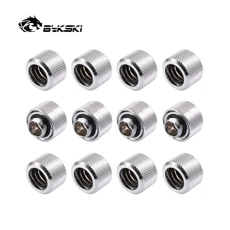 Bykski 12 Peças Lote Od14 mm 16 mm Tubo Rígido Encaixes Petg Mão Compressão g1 Adapter Adapter Adaptador Conector Preto Ouro Branco B-htj-l14 - Imagem 4
