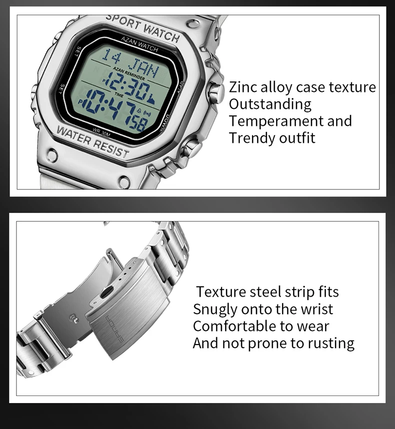 Orologio da polso digitale di lusso da uomo, orologio da polso alla moda, orologio antiurto con conto alla rovescia, impermeabile, con data e settimana, orologio da uomo_voghion.com