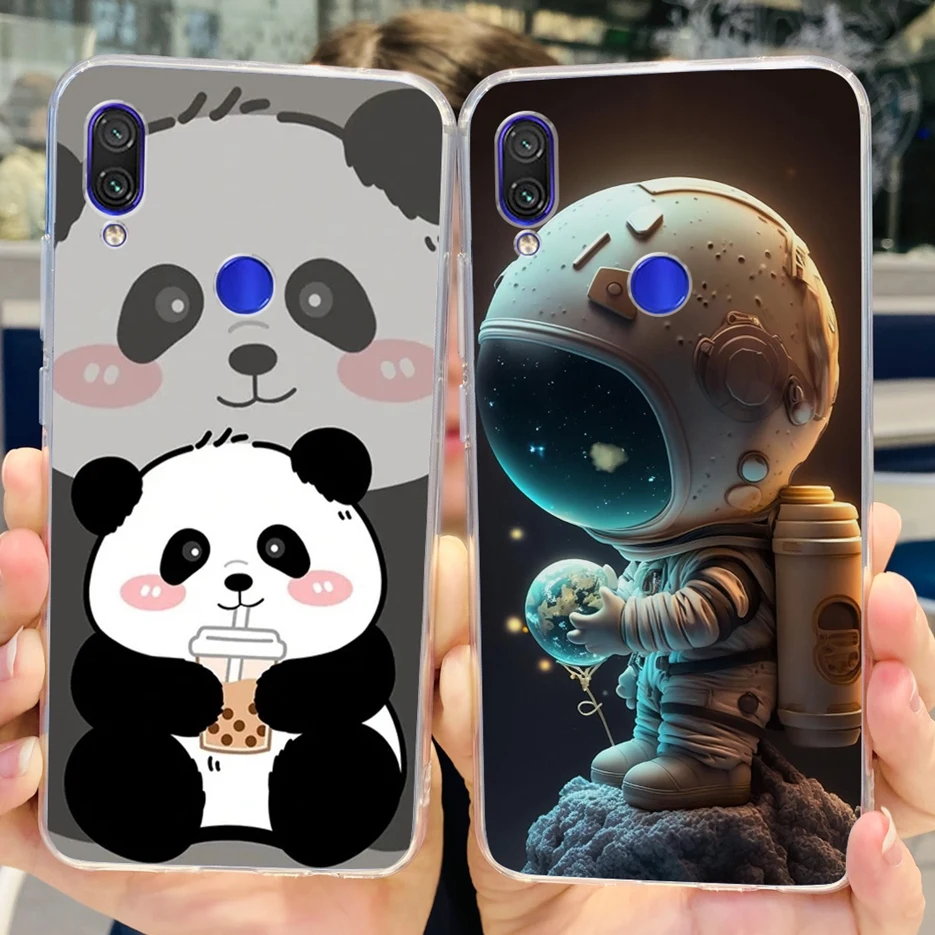 Fashionable Clear Silicone TPU Phone Case - Painted Design Cover