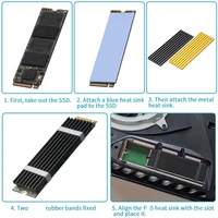 1set M.2 SSD Heat Sink NVME NGFF M.2 2280 Solid State Hard Disk Aluminum Heatsink Cooler Radiator Thermal Cooling Pad for PS5 PC - Image 2