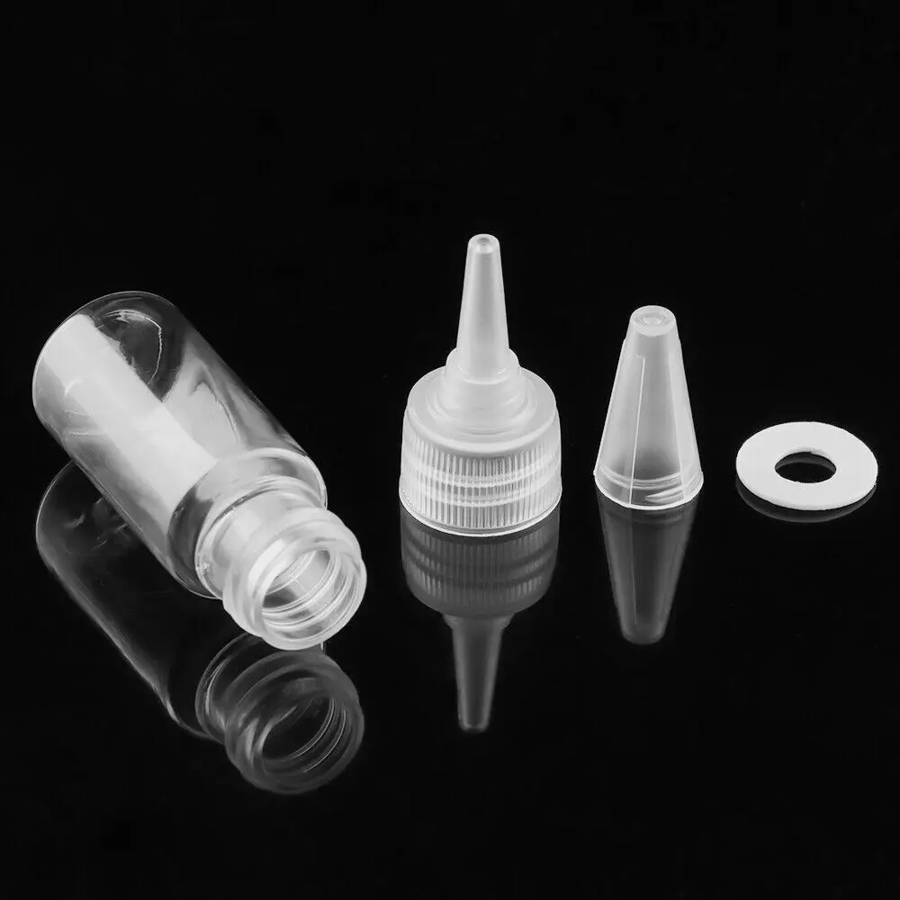 10-200ml Empty Dropper Bottle Transparent Plastic Refillable Nozzle Dropper with Cap Small Extrusion Bottle Portable Packing