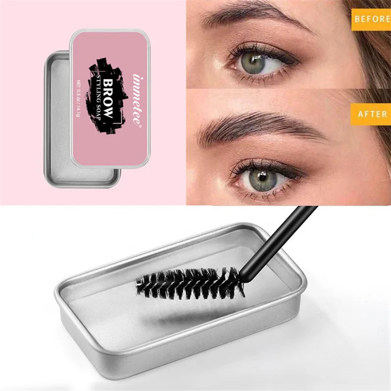 Eyebrow Soap Brow Wax Waterproof Soap Long Lasting Hold Long Lasting Eyebrow Clear Brow Gel for Makeup Brows Kit eyebrow soap gel