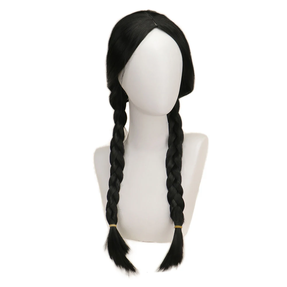 Cosplay Accessories Wednesday Cosplay Wig For Girls Accessories Headband Wand Crown Jewelry Set Wig Braid for Princess Clothing Dress Up Accessory