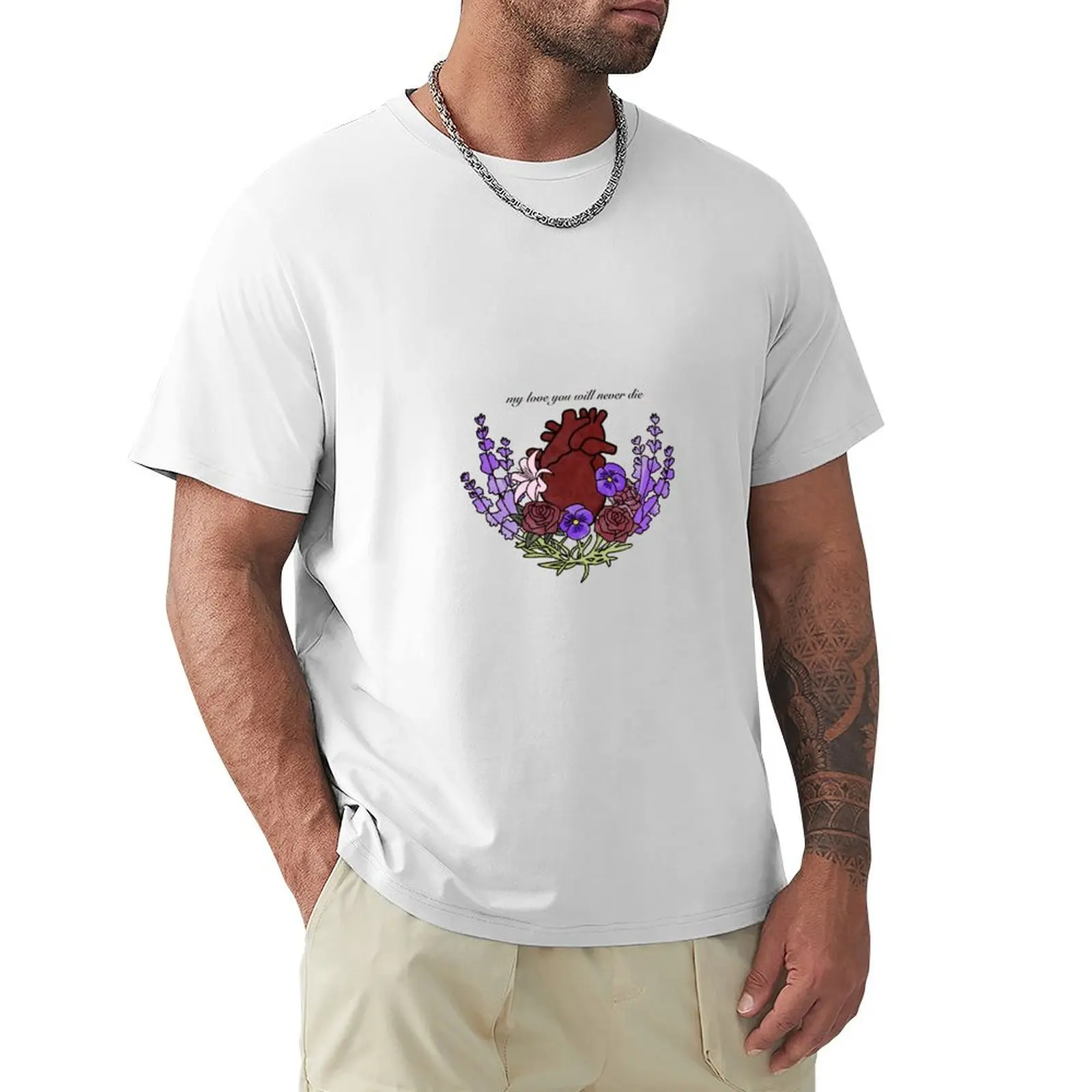 

“My Love” Design T-Shirt plain tops big and tall t shirts for men